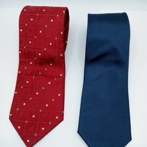 Michael Kors Red and Blue Silk Ties